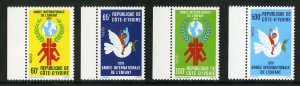 IVORY COAST 499-502  MNH  SCV $8.30   BIN $4.50