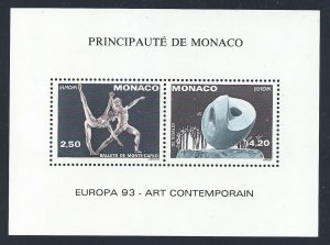 1993 MONACO, BFS20 Europa, contemporary art MNH **