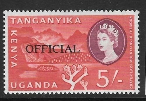 KENYA, UGANDA & TANGANYIKA SGO20 1960 5/- OFFICIAL MTD MINT 