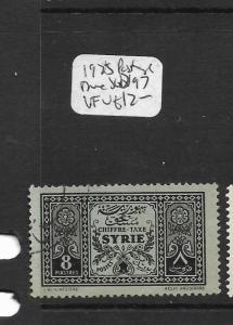 SYRIA (PP1304B) POSTAGE DUE SG D47  VFU