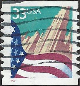 # 3281c USED FLAG AND CITY SMALL DATE