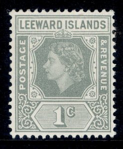 LEEWARD ISLANDS QEII SG127, 1c grey, NH MINT.