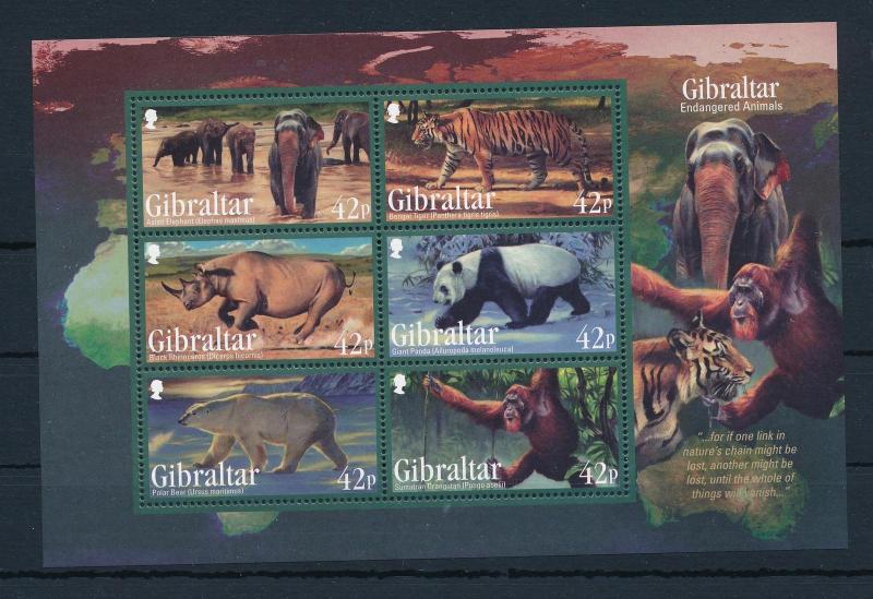 [30245] Gibraltar 2011 Wild Animals Mammals Monkeys MNH Sheet