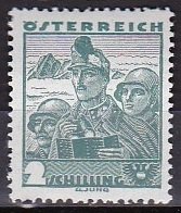 Austria 1934 Scott 371,   5 feathers MNH