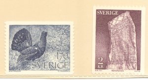 Sweden Sc 1119-20 1975 Bird & Stone stamp set mint NH