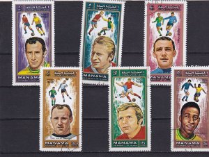 SA17c Manama, UAE 1972 Football used stamps