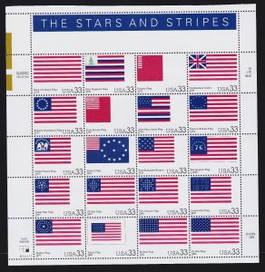 US 3403 33c Stars & Stripes Mint Sheet NH OG