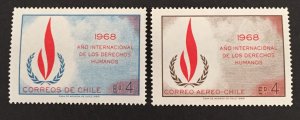 Chile 1968 #382,c297, Human Rights Year, MNH.