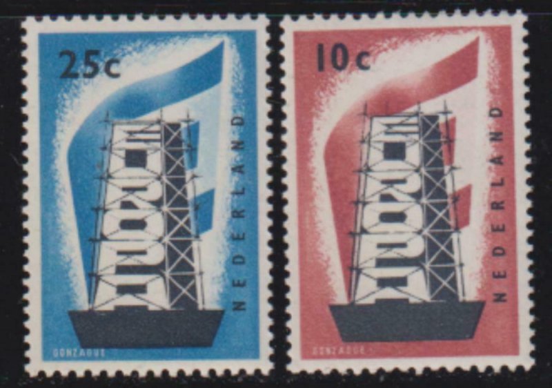 Netherlands 1956 SC 368-69 MNH