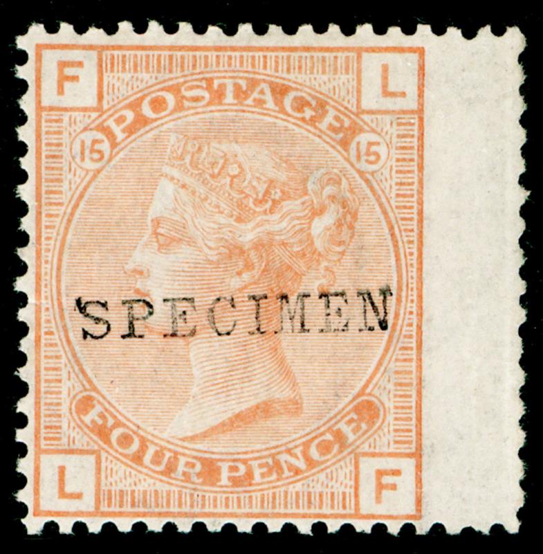 SG152, 4d vermilion PLATE 15, NH MINT. Cat £400+ 'SPECIMEN' LF