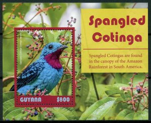 Guyana Birds on Stamps 2019 MNH Spangled Cotinga Cotingas 1v S/S
