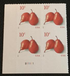 US #5178 MNH Plate Block of 4 Red Pears (.10)