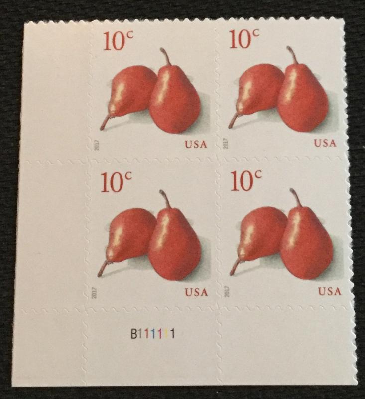 US #5178 MNH Plate Block of 4 Red Pears (.10)