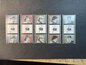 GUERNSEY # 576-580-MINT NEVER/HINGED--COMPLETE SET OF GUTTER PAIRS--1996