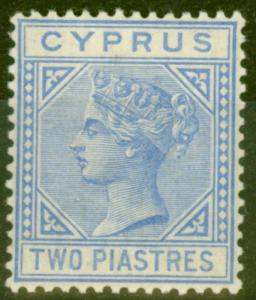 Cyprus 1883 2pi Blue SG19 Fine & Fresh Mtd Mint 