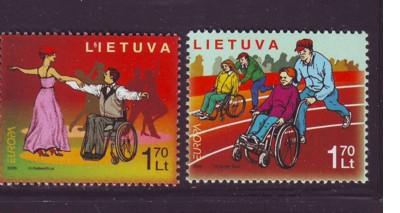 Lithuania Sc811-2 2006 Europa Wheelchairs stamps NH