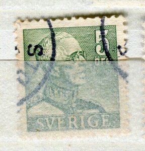 SWEDEN; 1939 early Gustav definitive issue fine used 5ore. value