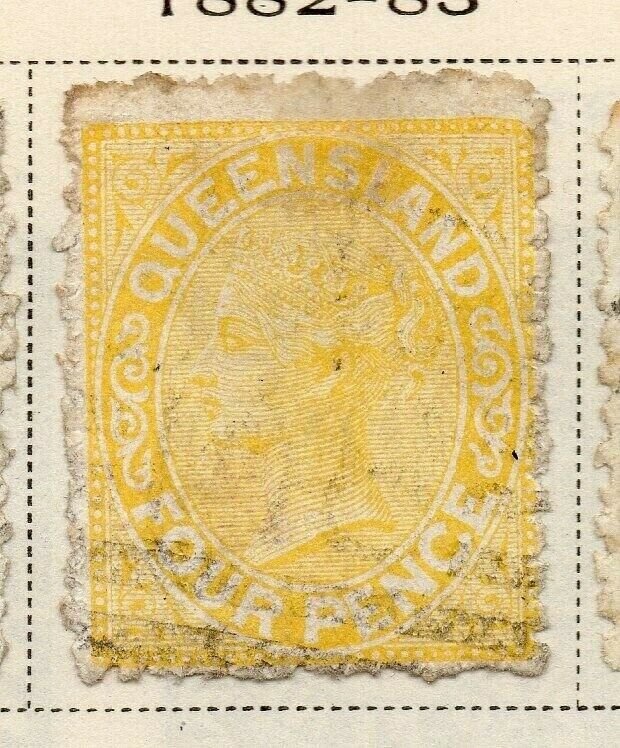 Queensland 1882-83 Early Issue Fine Used 4d. 326878