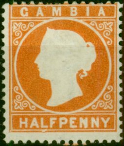 Gambia 1880 1/2d Orange SG10b Fine MM (2)