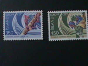 ​ICELAND-1982 SC#554-5  EUROPA-DISCOVERY OF NORTH AMERICA MNH VF-LAST ONE RARE