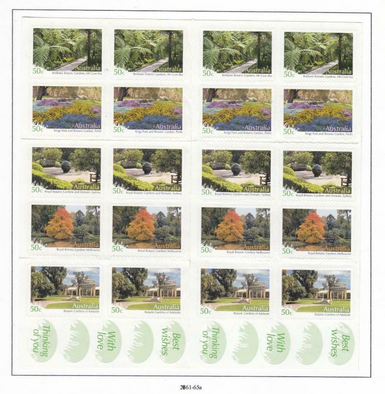 AUSTRALIA VF-MLH AUSTRALIAN BOTANIC GARDENS BOOKLET PO FRESH