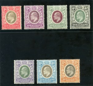 Somaliland 1905 KEVII set complete (chalky paper) very fine used. SG 46a-53a.