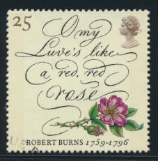Great Britain  SG 1902 SC# 1640 Used / FU with First Day Cancel - Robert Burns