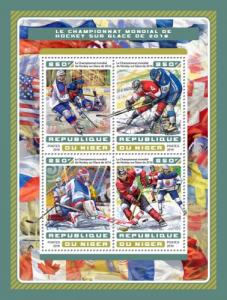 NIGER - 2016 - Ice Hockey World Championships - Perf 4 Sheet - MNH