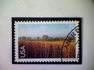 Stamps, United States, Scott #C136, used(o), 2001 air mail, Nine Mile Prairie