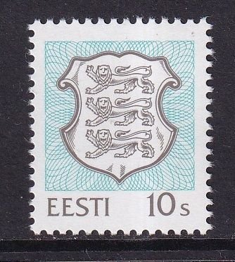 Estonia  #215  MNH  1993  National Arms  10s  greenish blue and grey