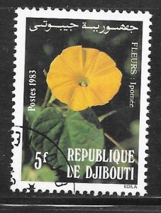 Djibouti 558: 5f Fleurs ipomee, CTO, VF