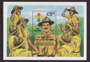 Ghana-Sc#798-unused NH Scout sheet-75th Anniversary-