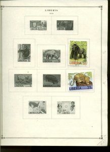 Collection, Liberia Part C Scott Album Page, 1919/1981, Cat $90, Mint & Used