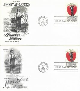 1966 FDC, #1317, 5c Johnny Appleseed, Fleetwood & Art Craft