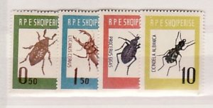 ALBANIA Sc 660-63 NH ISSUE OF 1963 - INSECTS