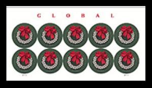 US 4936a Silver Bells Wreath global imperf NDC sheet MNH 2014