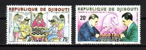 Djibouti, Scott cat. 513-514. Chess Federation issue. ^