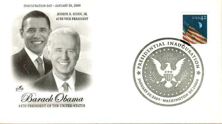 Artcraft Inauguration Day 2009 Barrack Obama Joe Biden Presidential Cancel