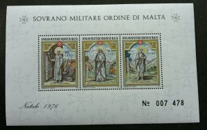 Malta Sovereign Military Order Of Malta Christmas 1976 Natal (ms) MNH