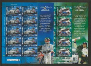 GB - GUERNSEY Sc 905-10 NH issue of 2006 - MINISHEETS - RACING CARS