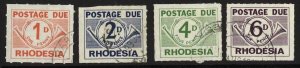 Rhodesia SGD8/D11 Post due set Fine used Cat 45 pounds