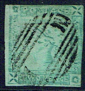 MAURITIUS 1859 Worn Impression 2d blue on greyish - 42171