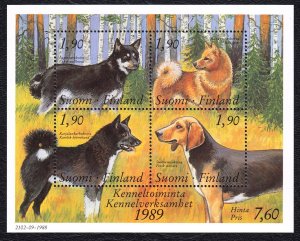 Finland 1989 Finnish Kennel Club Mint MNH Miniature Sheet