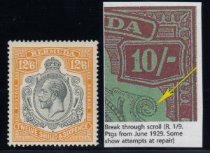 Bermuda, SG 93d, MLH Break through Scroll variety