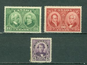 CANADA 1927 PRIME MINISTERS #146-48 SET MINT LIGHT H...#45.00