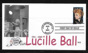 United States 3523 Lucille Ball I Love Lucy WII Cachet FDC (LB19)