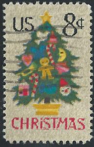 US #1508 8c Christmas Issue - Christmas Tree In Needlepoint