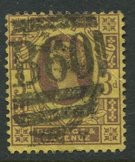 Great Britain - Scott 115 - QV Definitive -1887-92 - Used - Single 3p Stamp