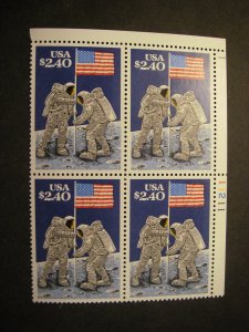 Scott 2419, $2.40 Moon Landing, PB4 #11211 1 UR MNH Priority Mail Beauty