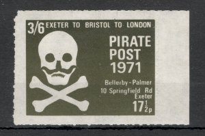 Great Britain - MNH POSTER STAMP, 17  1/2p - Pirate Post  1971